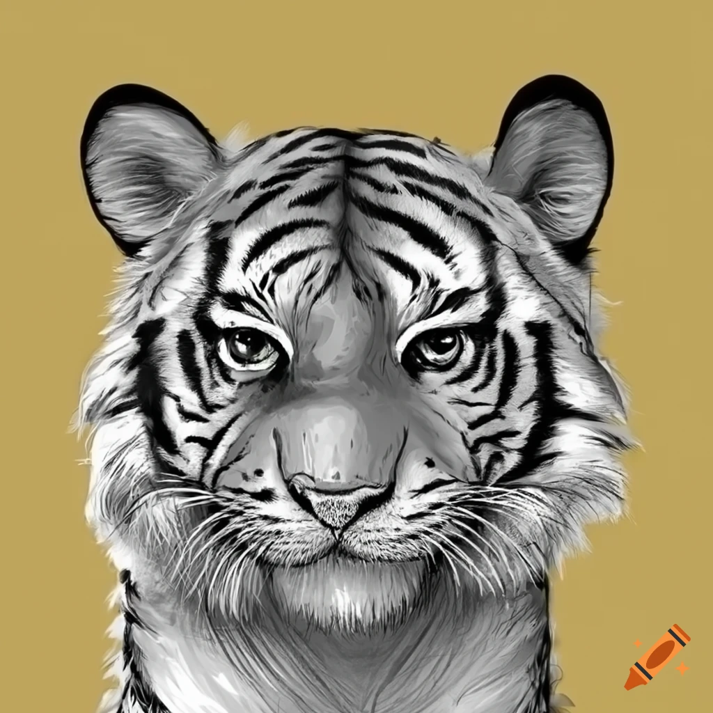 Cartoon tiger on white background 5161881 Vector Art at Vecteezy