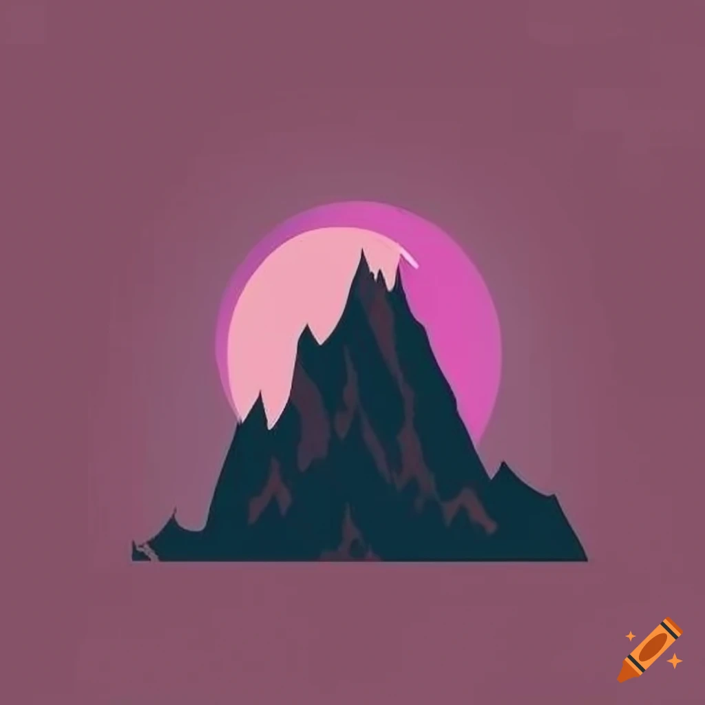 minimalist logo of a mountain peak