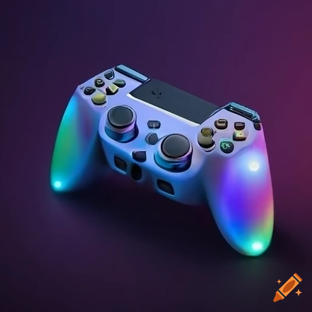 Konsttryck Gaming Controller Neon Playstation