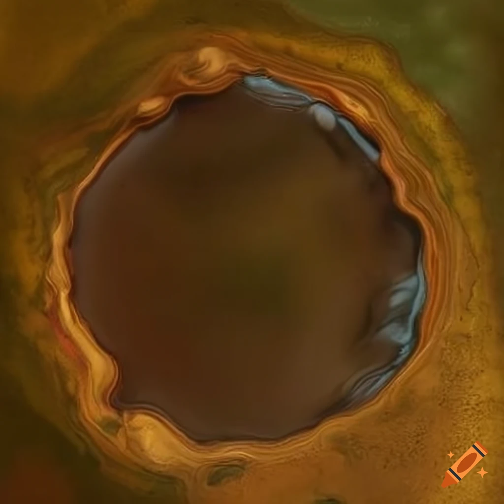aerial view of a muddy pond