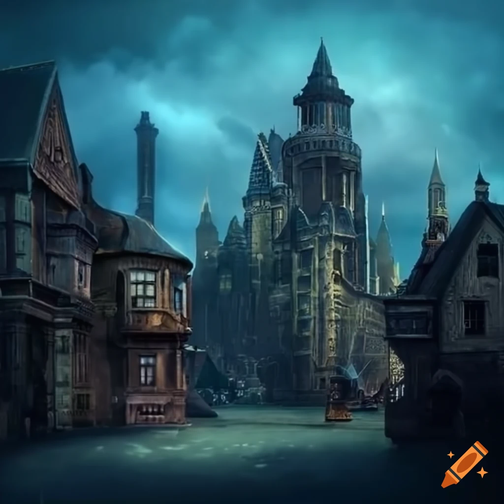 Steampunk Upper Class District In A Steampunk City On Craiyon