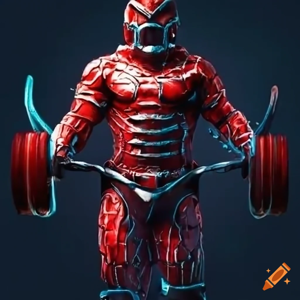 image of Lord Zedd weightlifting in the gym