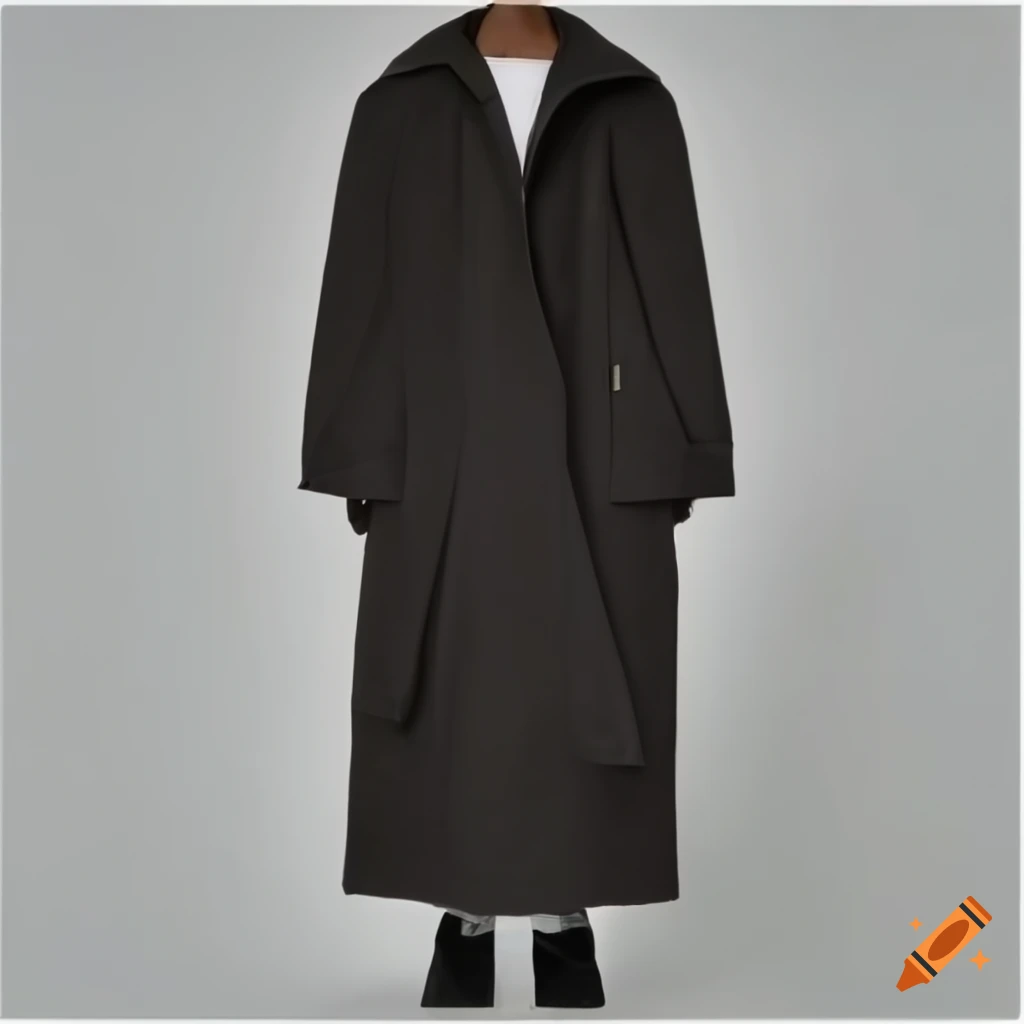 High definition photo of a long jacket for men