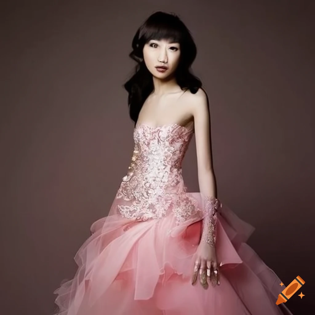 Pink asian wedding dress on Craiyon