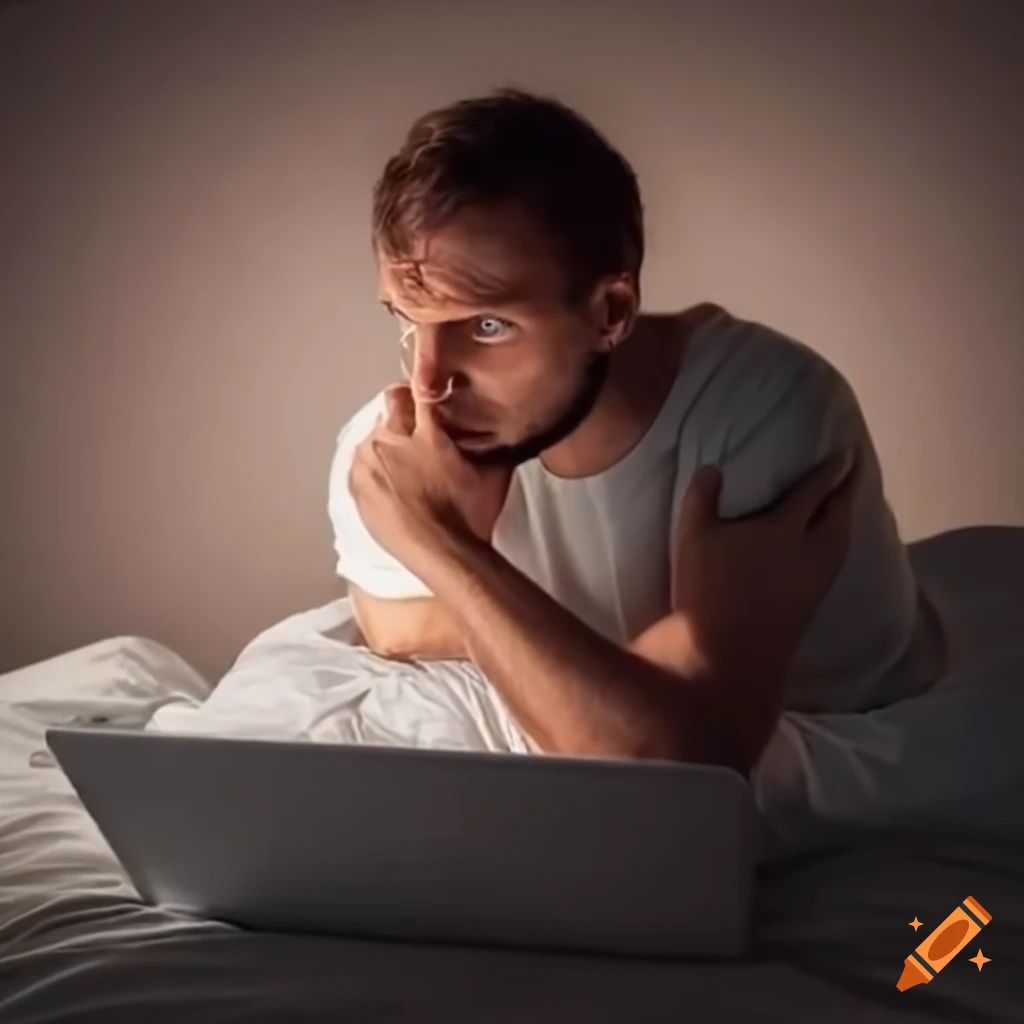 man on laptop losing money