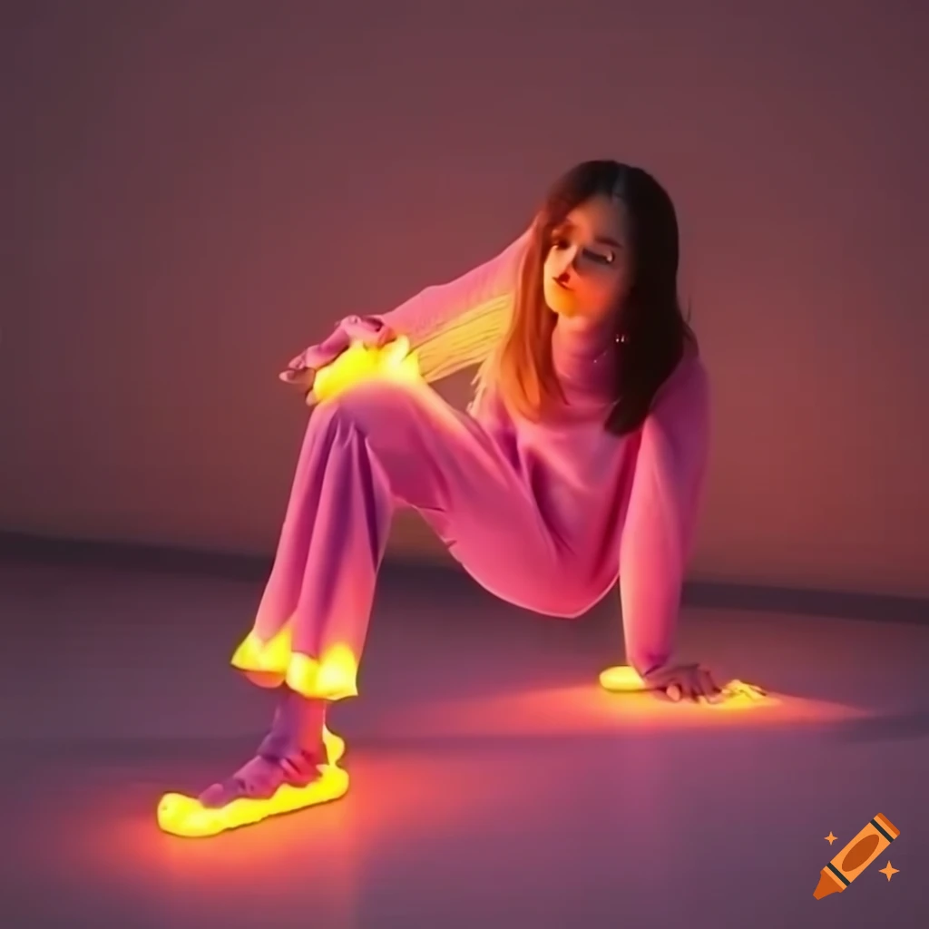 tiktok video of a girl floating in her bedroom
