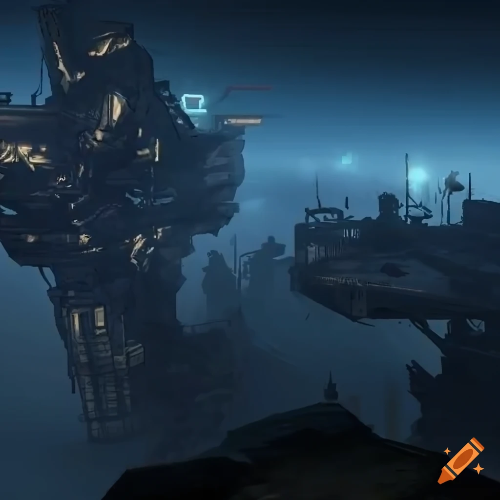 Half-life 2 beta city 17 environment with a metrocop patrolling on Craiyon