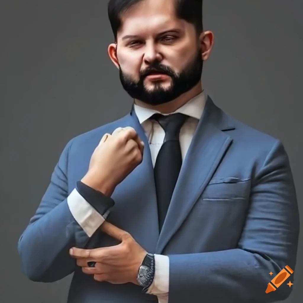 Gabriel boric wearing a tie