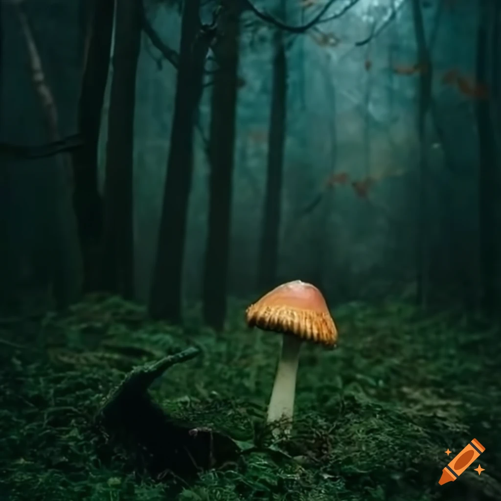 mushrooms in a enchanting forest