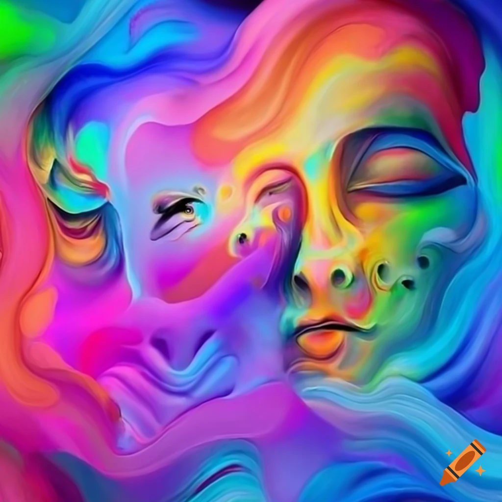 vibrant pastel artwork depicting emotional transformation