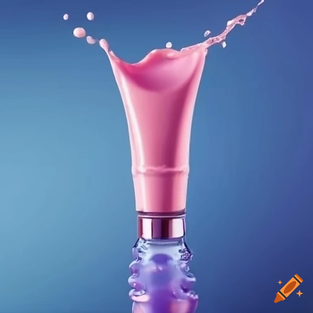cosmetic product with splashing liquid