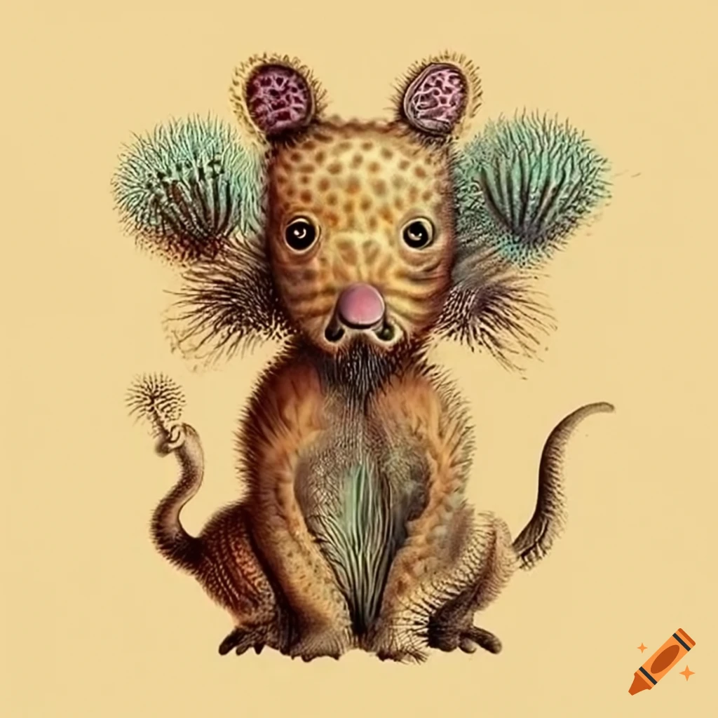 Haeckel illustration of two adorable animals