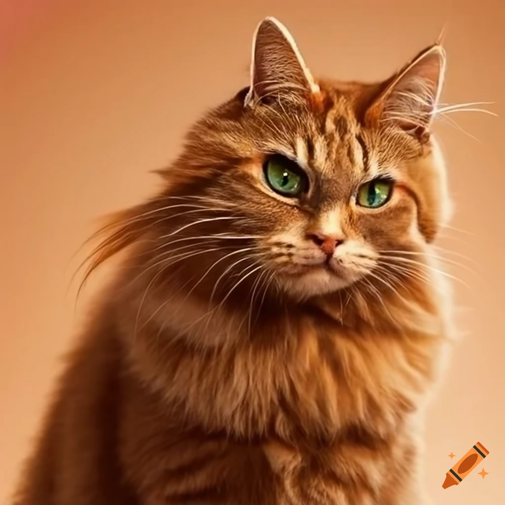 brown long-haired cat