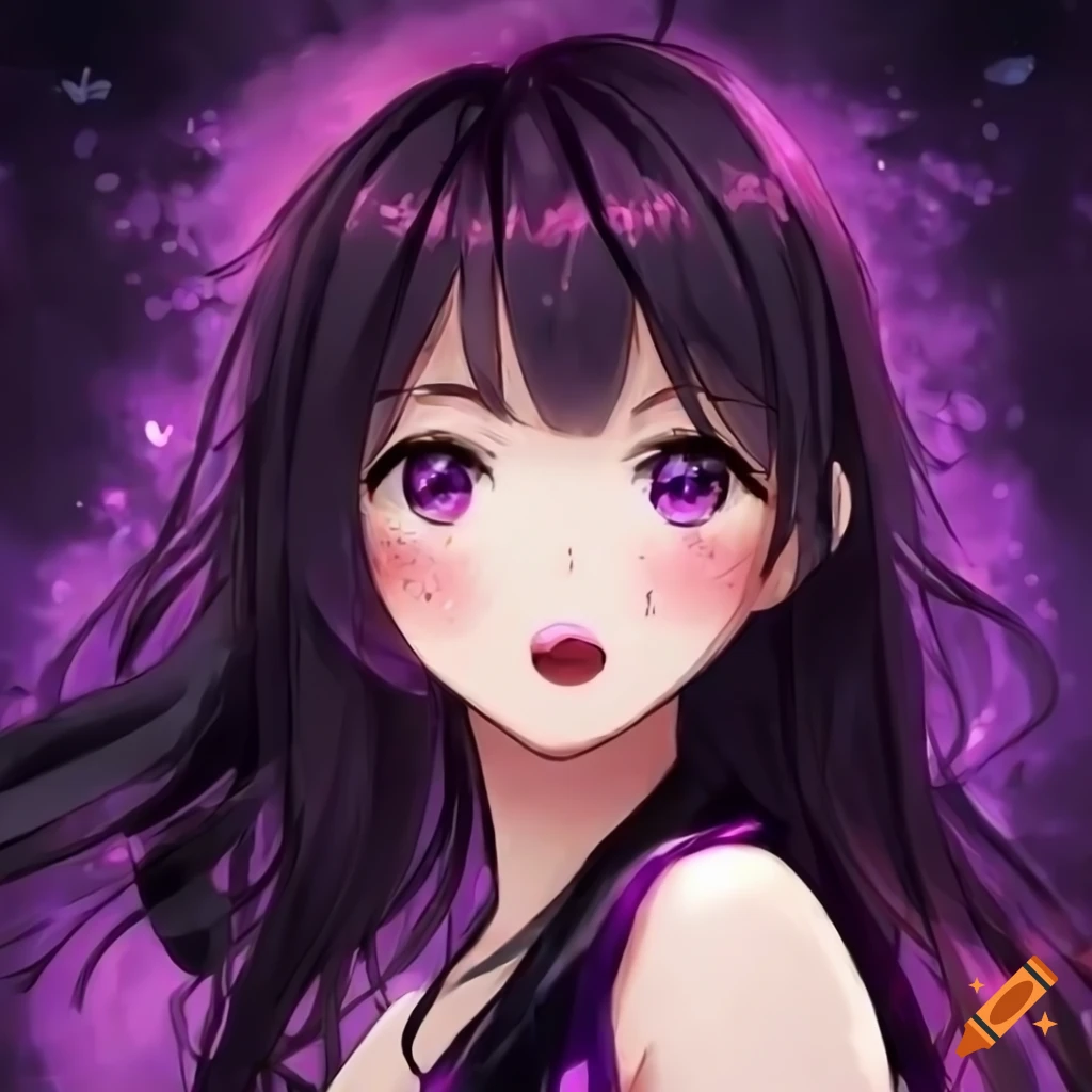 Charming face 💖 Anime girl violet purple eyes's Code & Price - RblxTrade