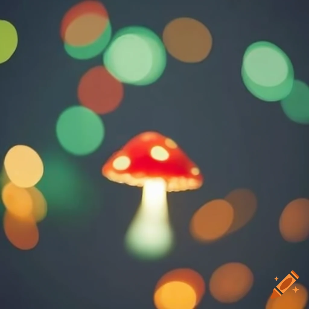 bokeh lights resembling mushrooms