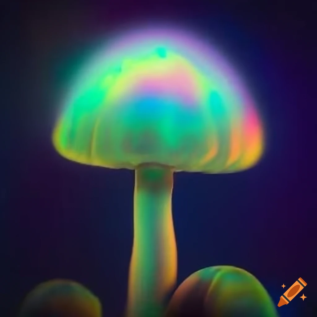 image of a glowing mushroom