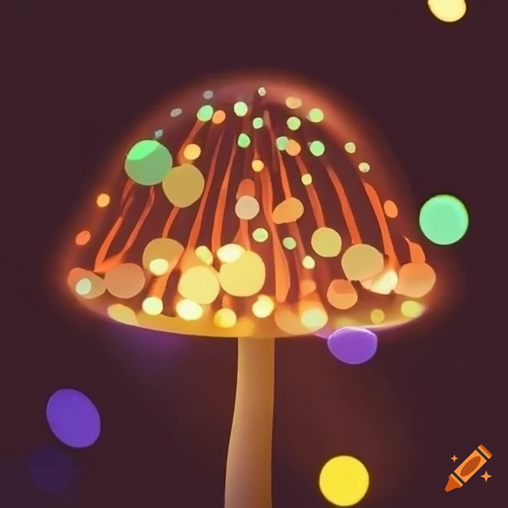 bokeh lights forming mushrooms