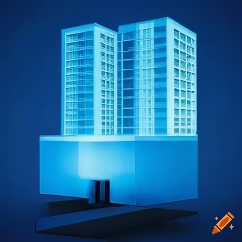 Logo of united realty partners over apartment buildings on Craiyon