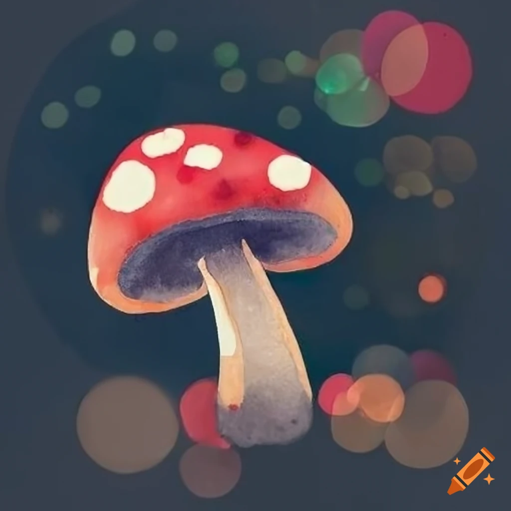 bokeh of small mushroom shapes