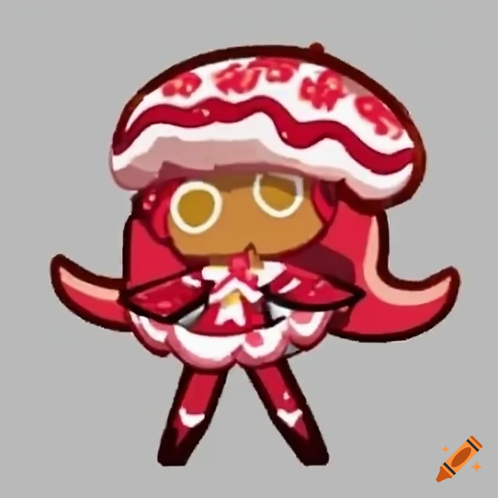 Mushroom character in cookie run artstyle on Craiyon