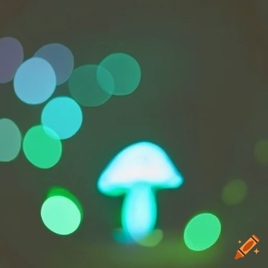 mushroom-shaped bokeh lights