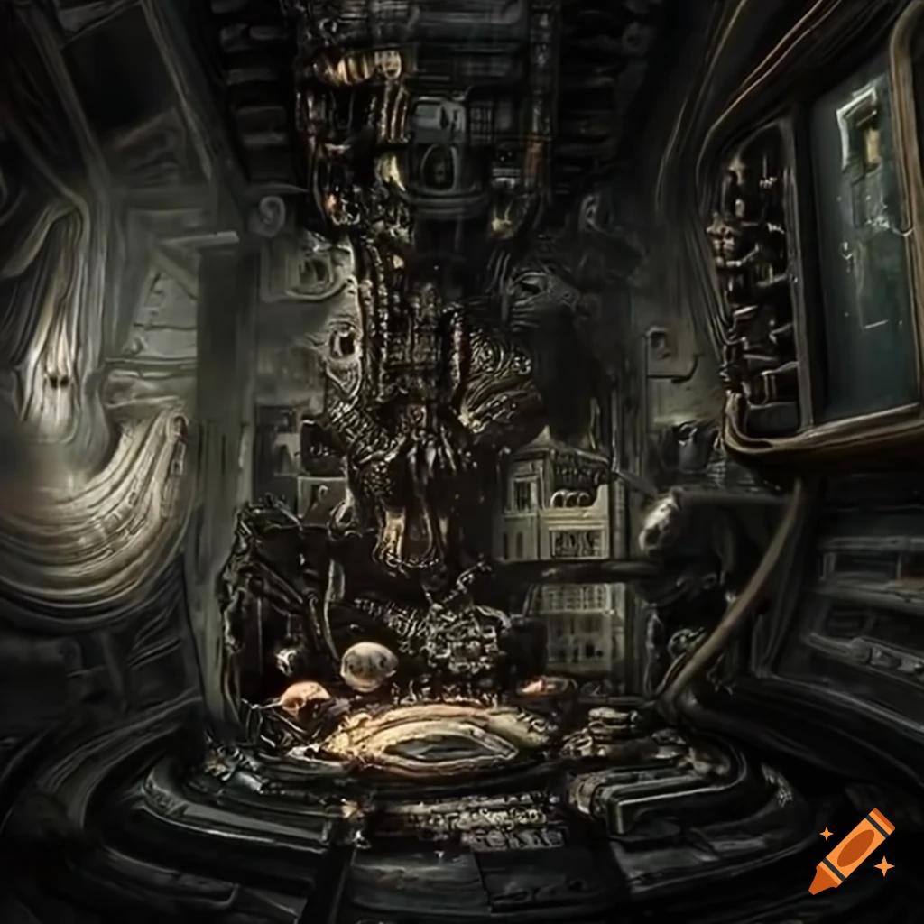 2d game with creepy alien and slimy atmosphere on Craiyon