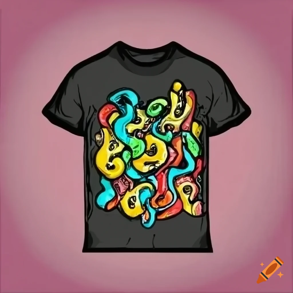 black t-shirt with script font "Cheesy Puffs Gaming Stuff"