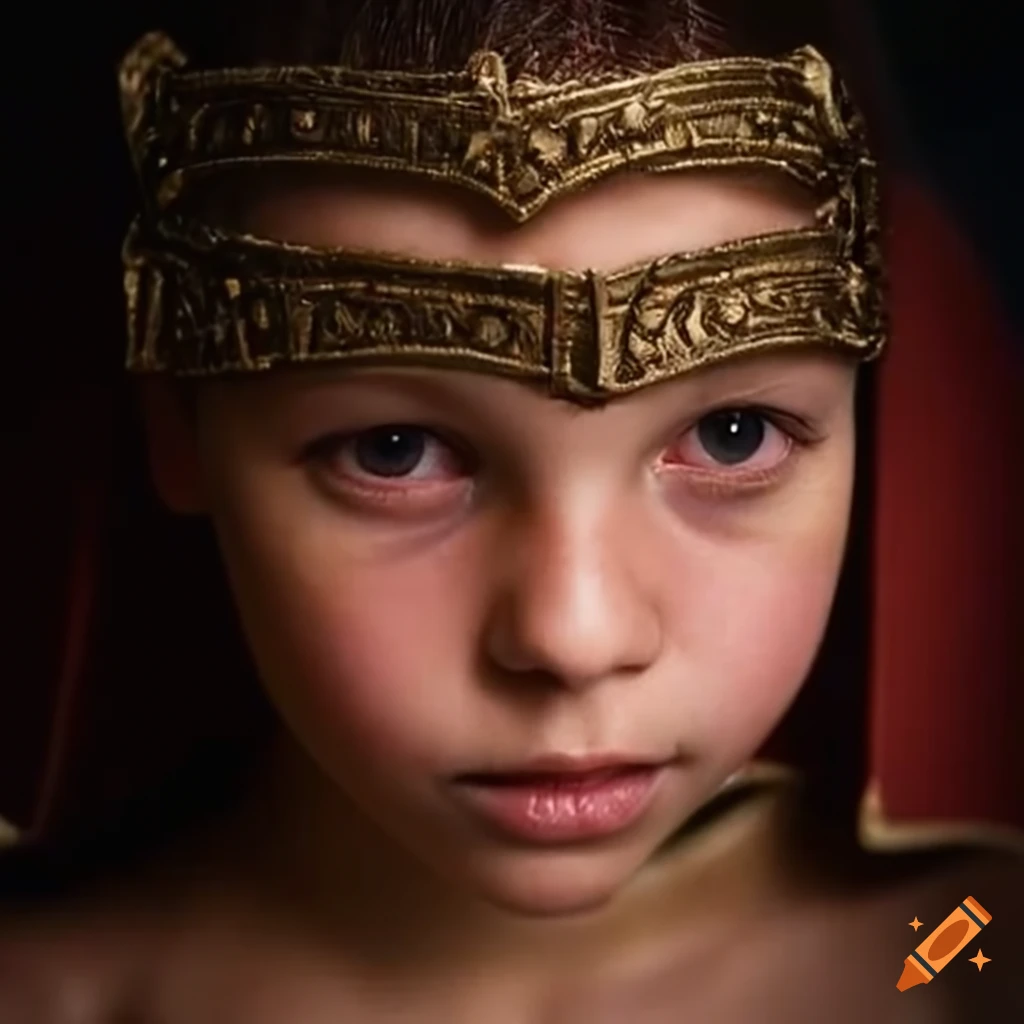 young girl gladiator in an epic battle