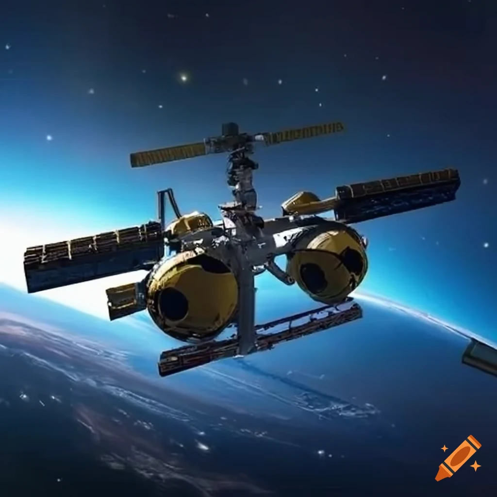 visual representation of a futuristic space station