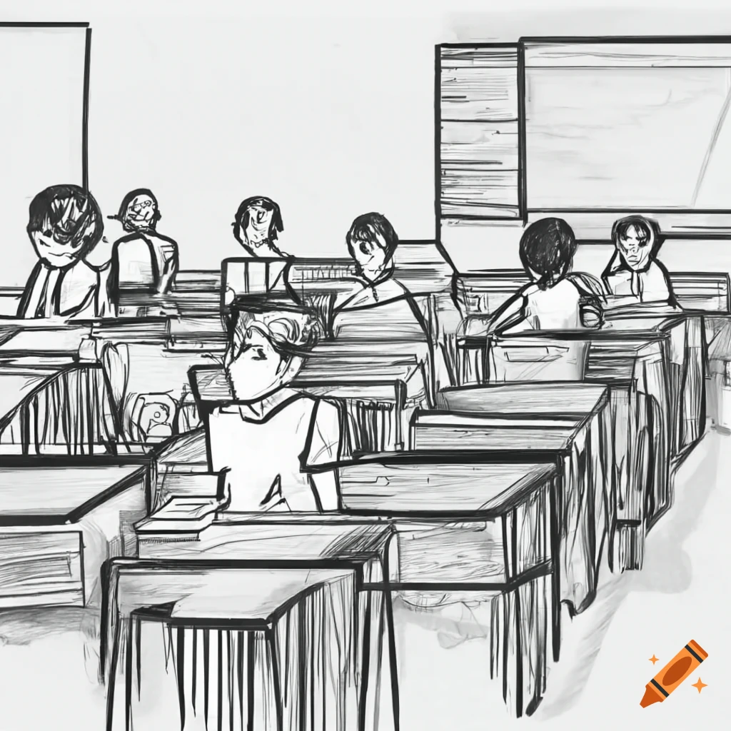 How to Draw a Room in 1-Point Perspective: A Classroom - YouTube