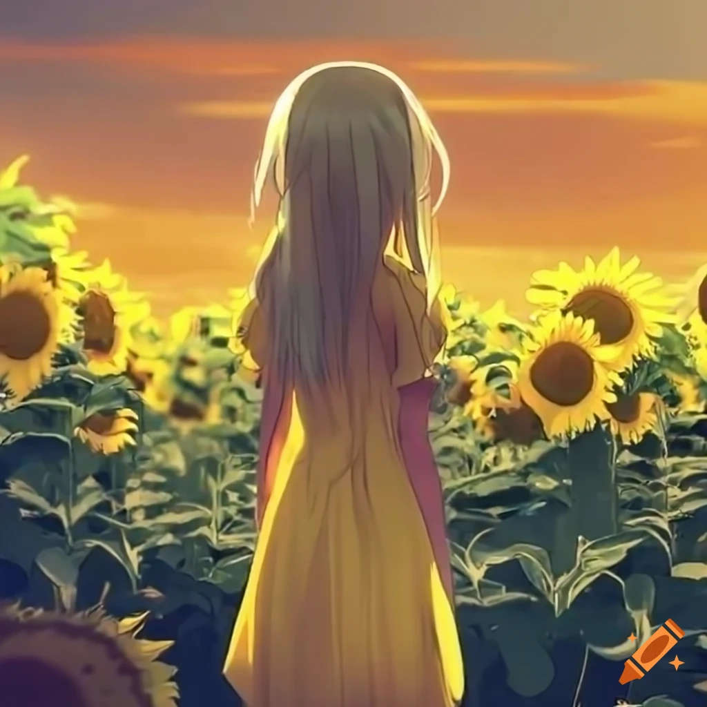 Sunflower Painting in Field