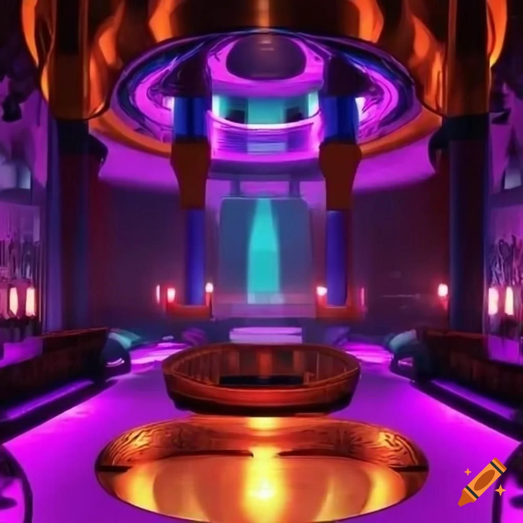 image of a futuristic Arabic nightclub