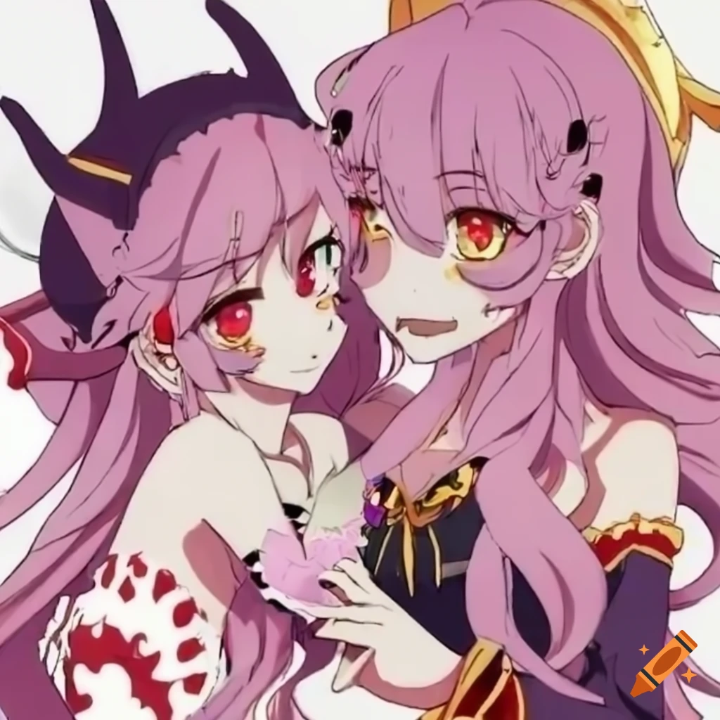 demon magical girl anime illustration