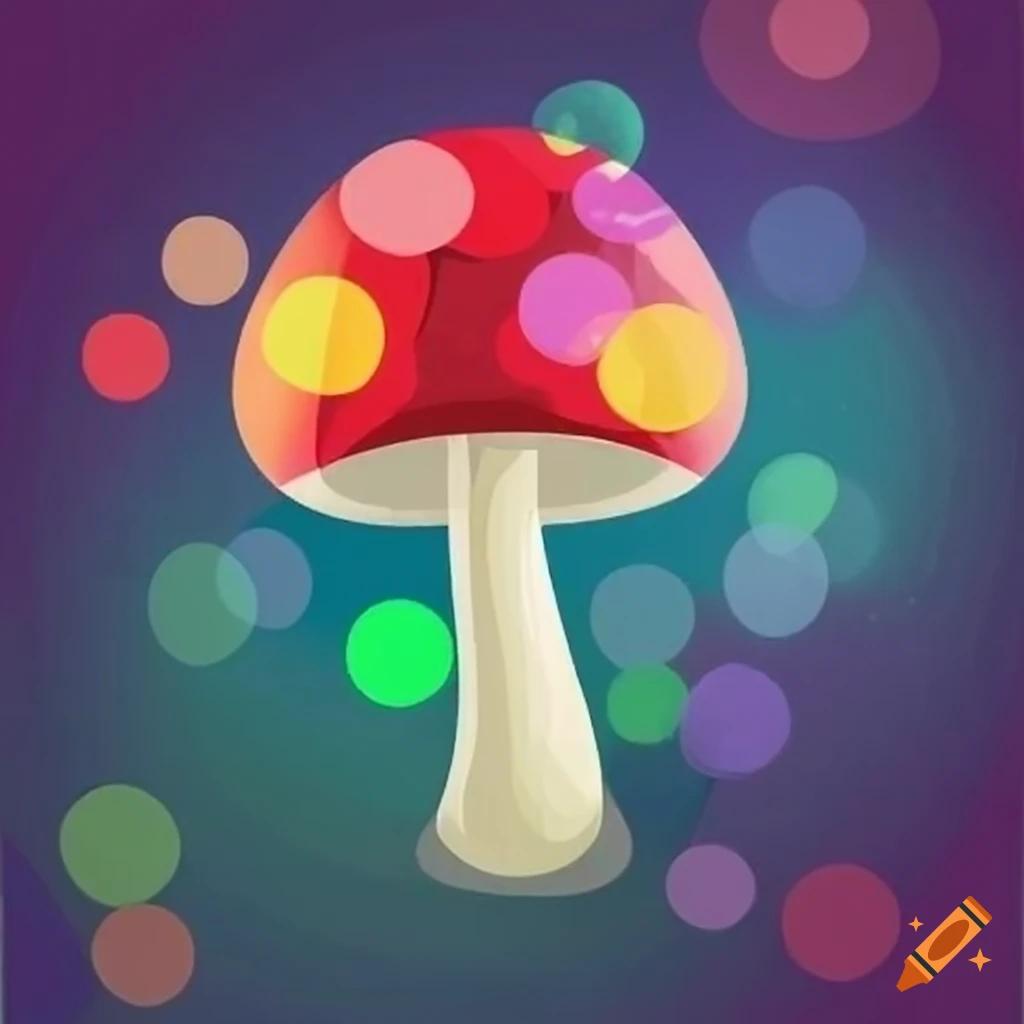 bokeh in the shape of mushrooms
