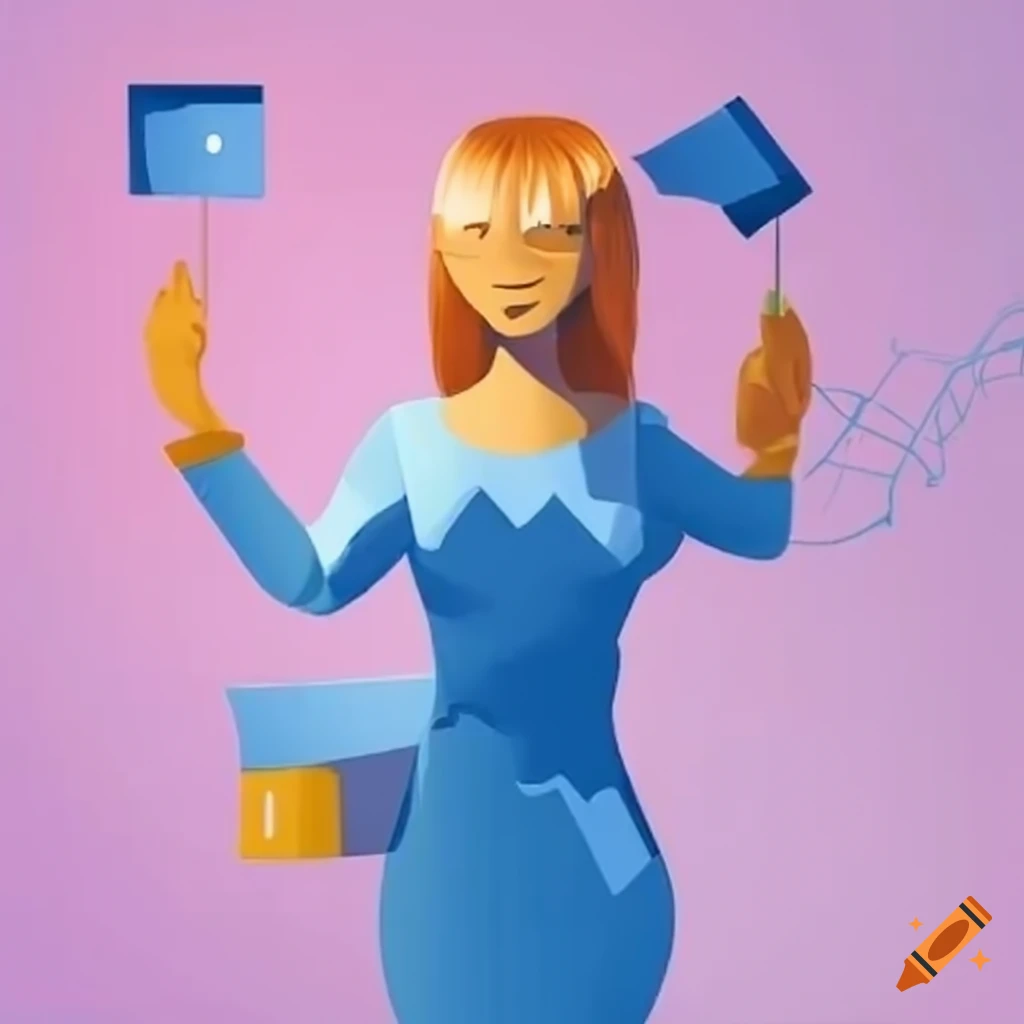 illustration of person recruiting new employees