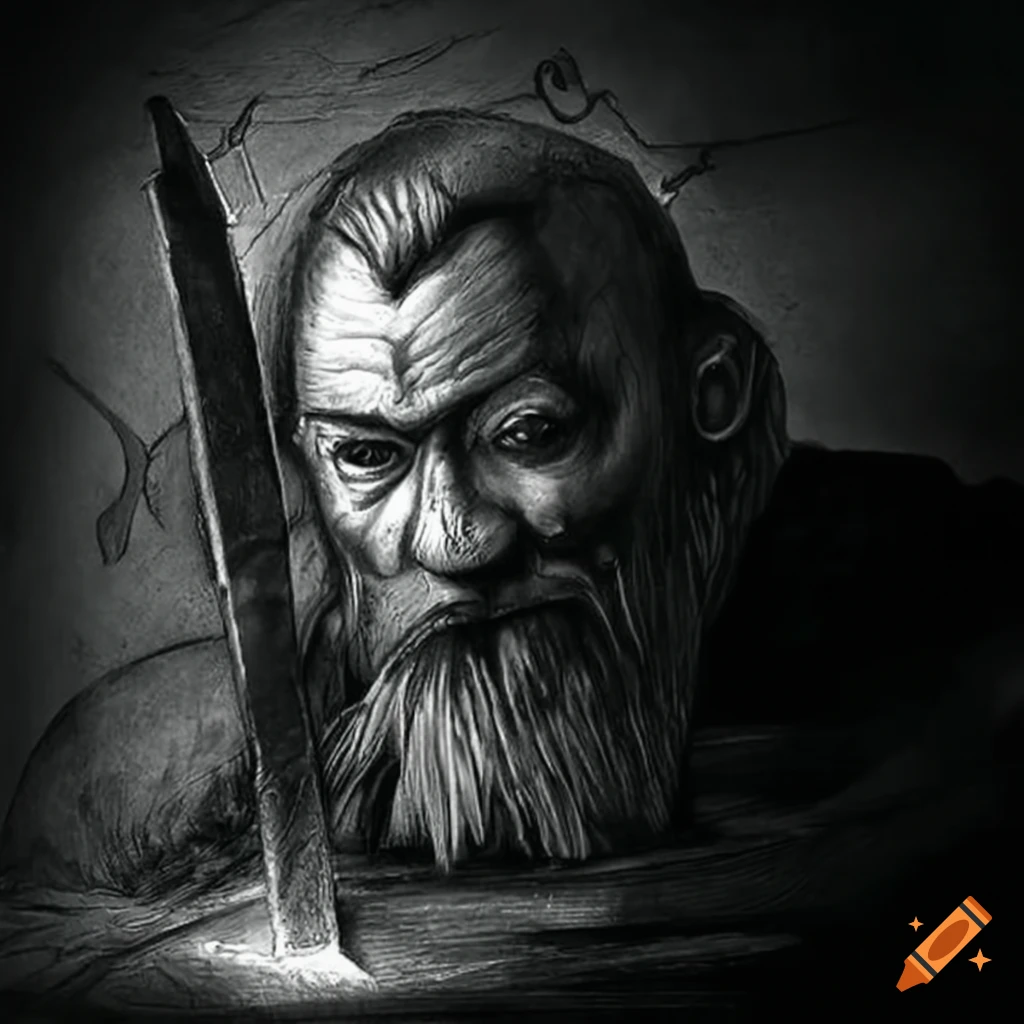 image of a skilled blacksmith forging a powerful weapon