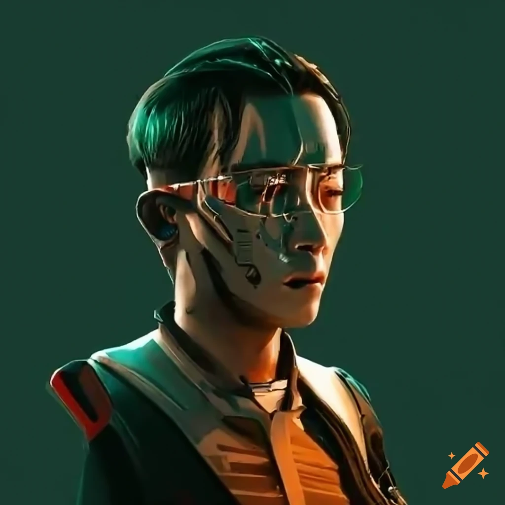 Cyberpunk Korean software engineer in futuristic Seoul on Craiyon