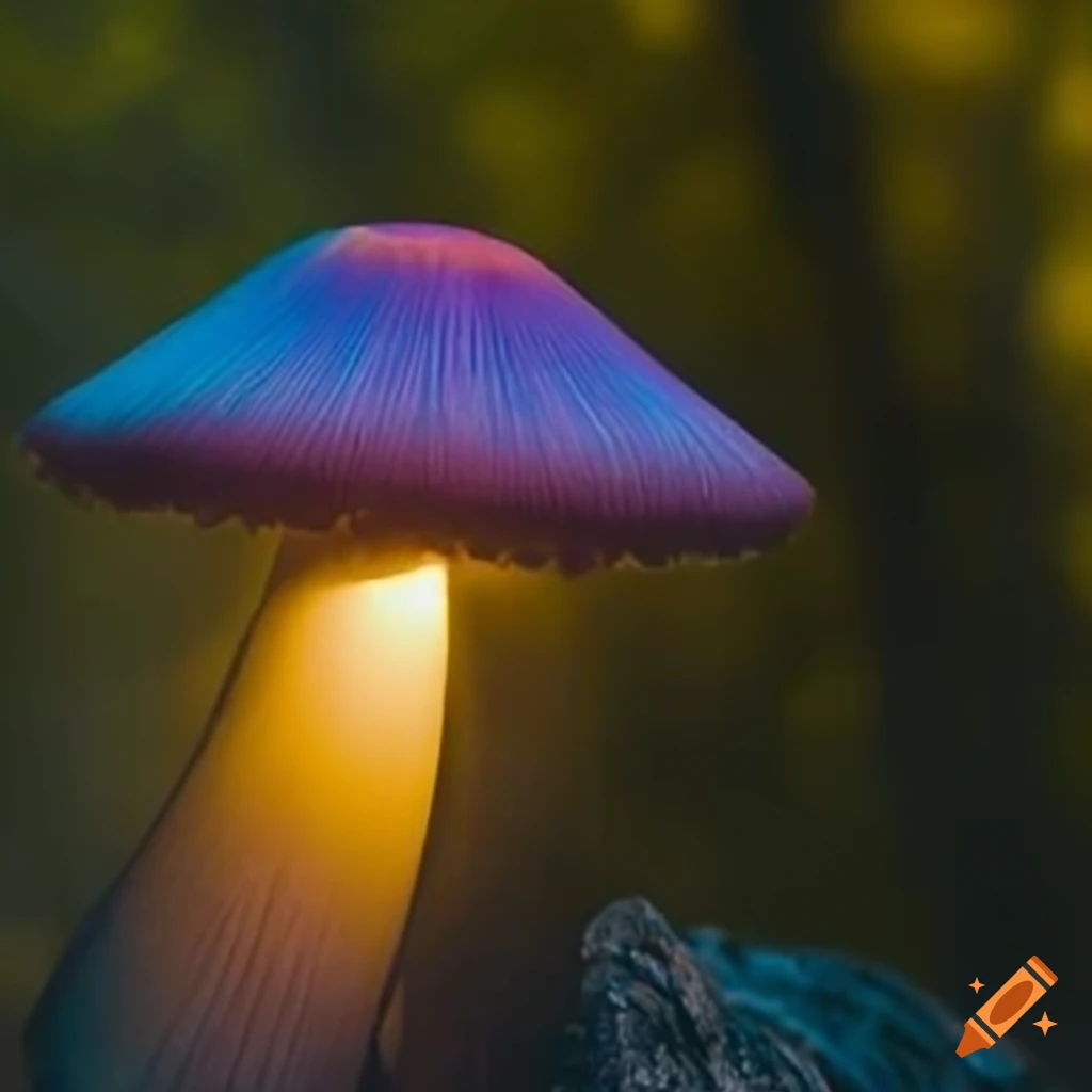 mushrooms with an enchanting aura