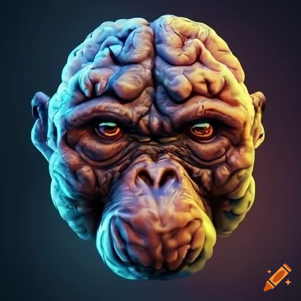 image of an alien chimpanzee brain
