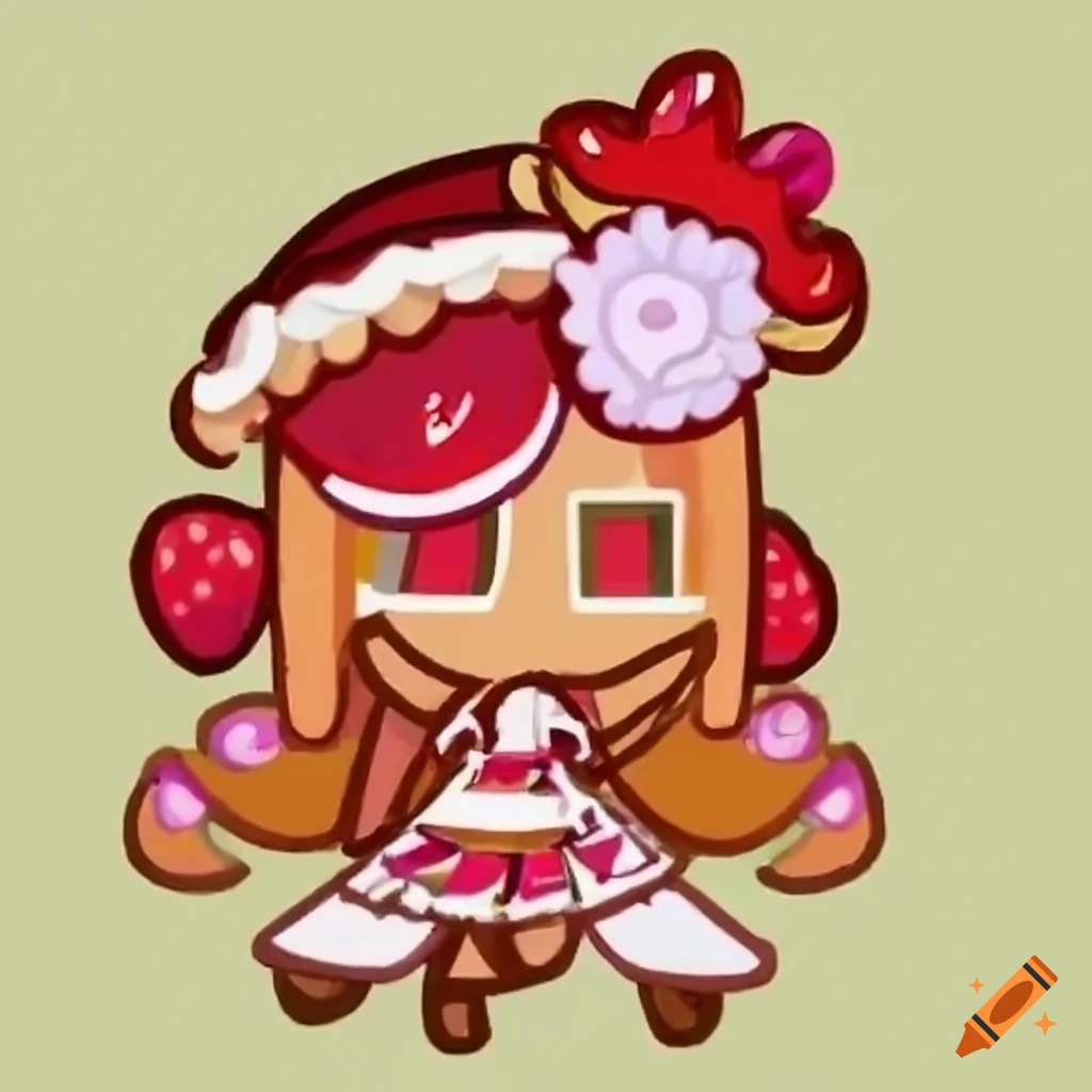 Image of strawberry shortcake cookie from cookie run kingdom