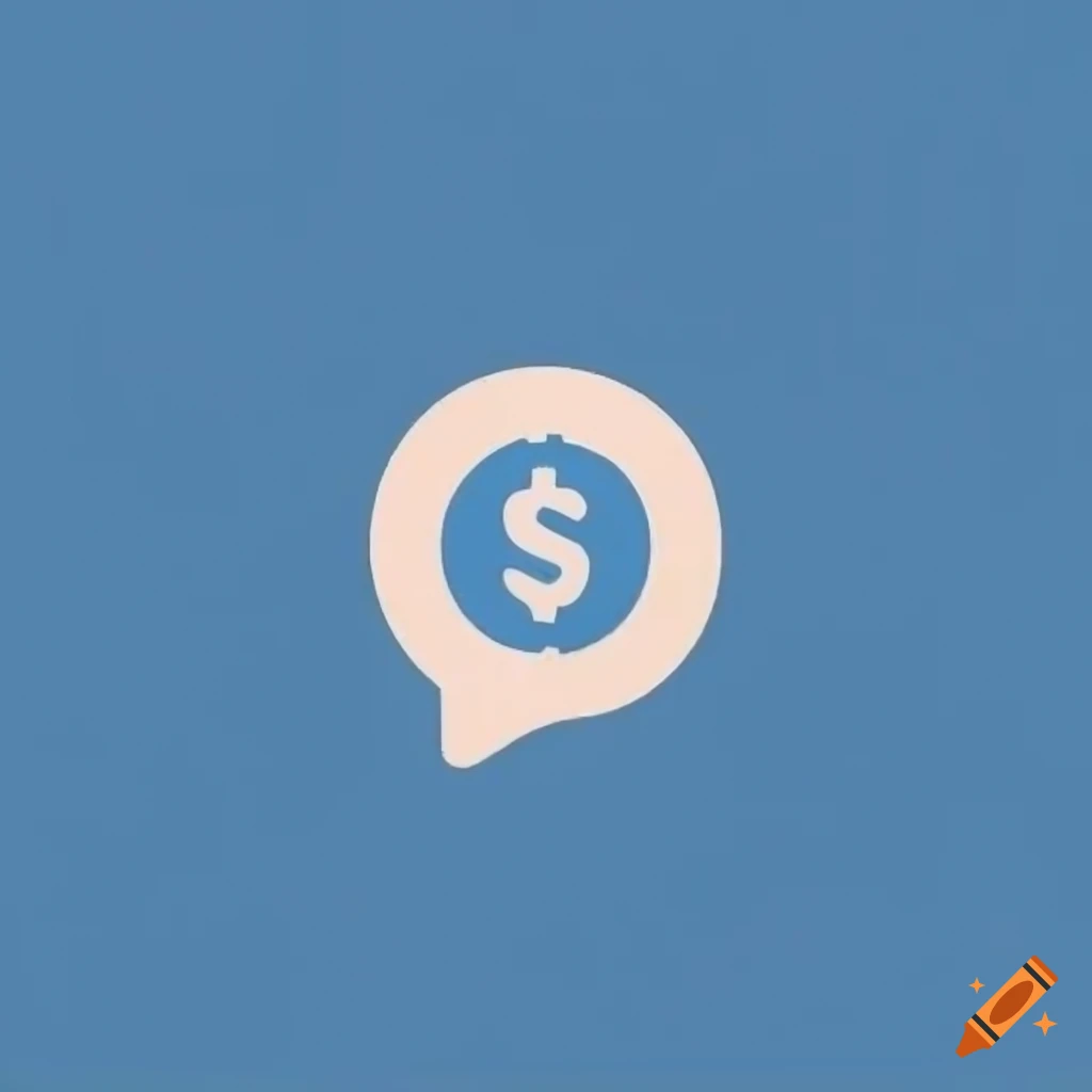 transparent blue MM icon for a money app