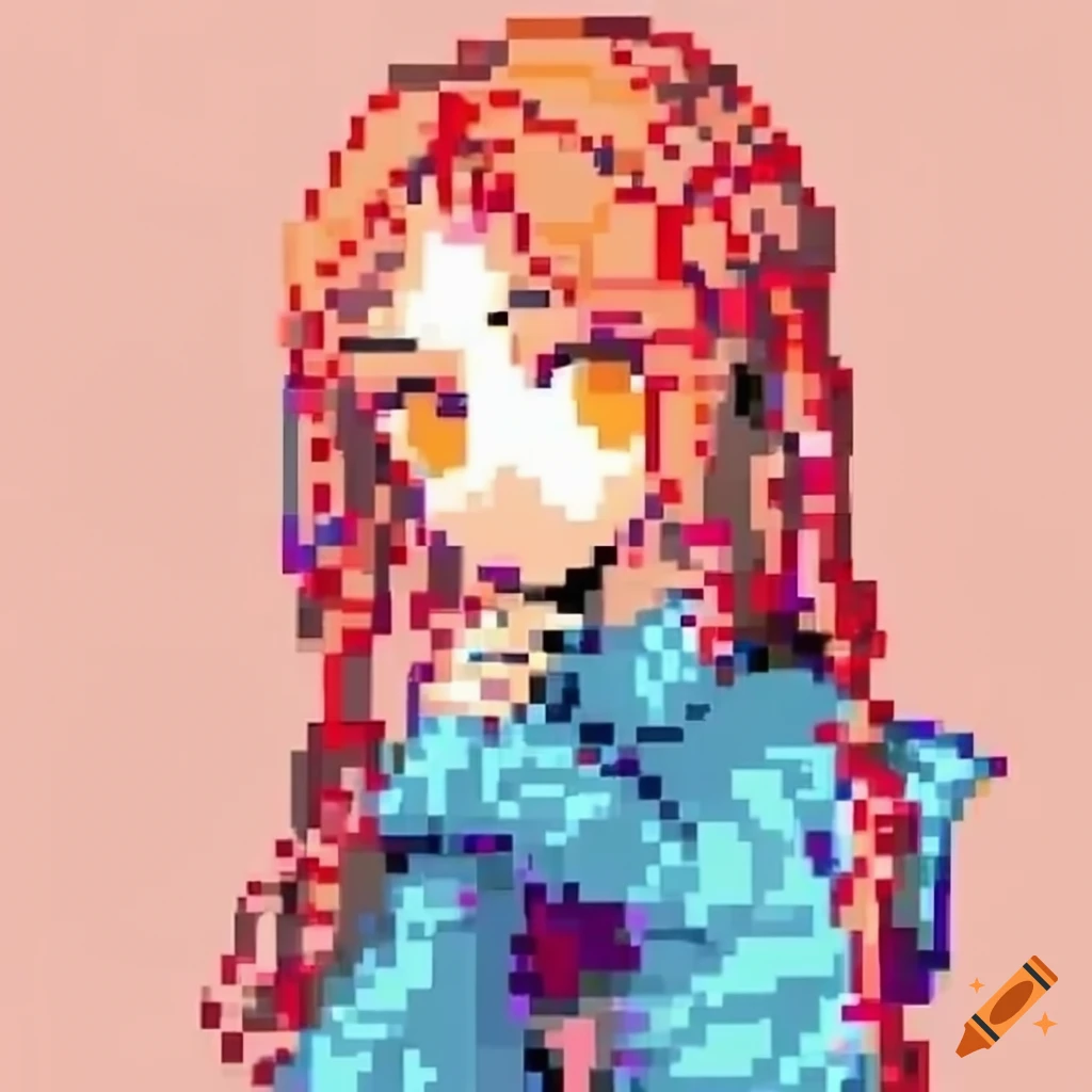 32x32 highly detailed eyes and face chibi closeup pixel art