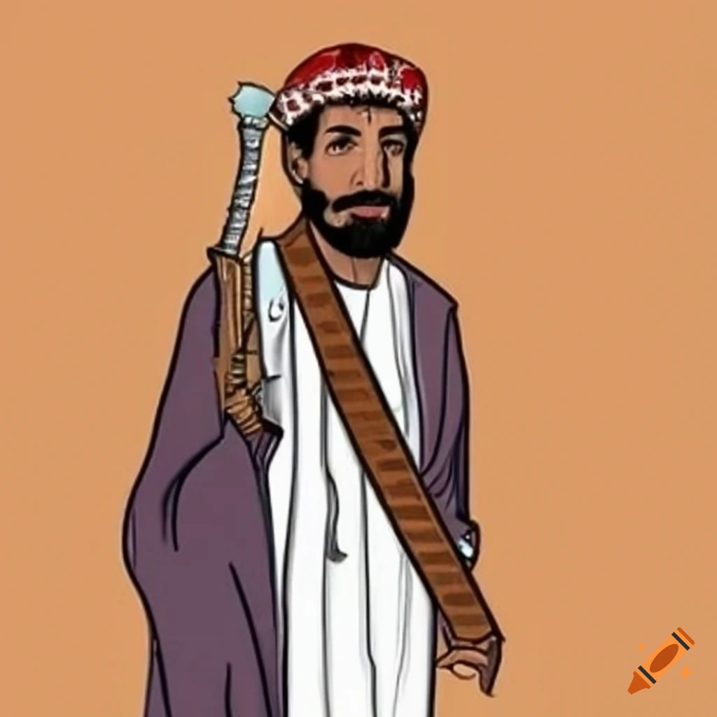 portrait of a man in traditional Middle Eastern attire