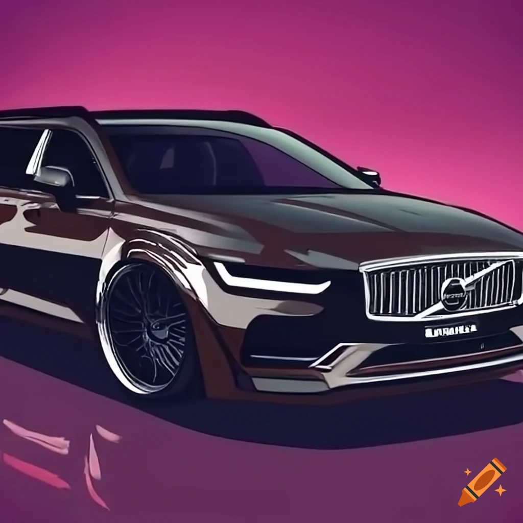Wide body volvo v90 in 4k resolution on Craiyon