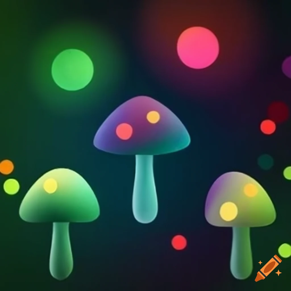 bokeh of little mushroom shapes