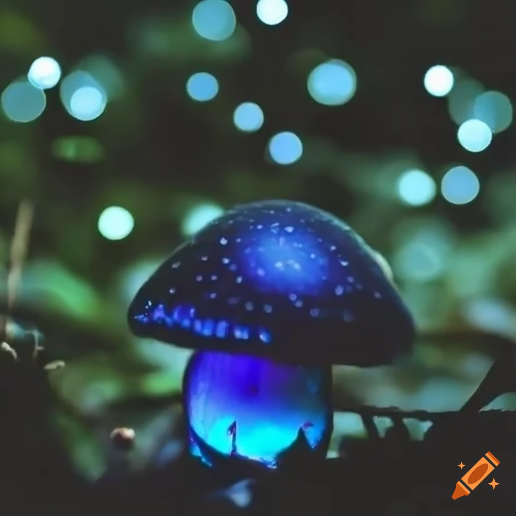 Bokeh Of Glowing Mushrooms In A Forest bokeh-of-glowing-mushrooms-in-a-forest