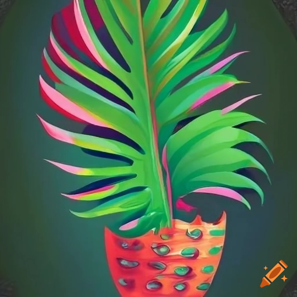 whimsical tropical plant