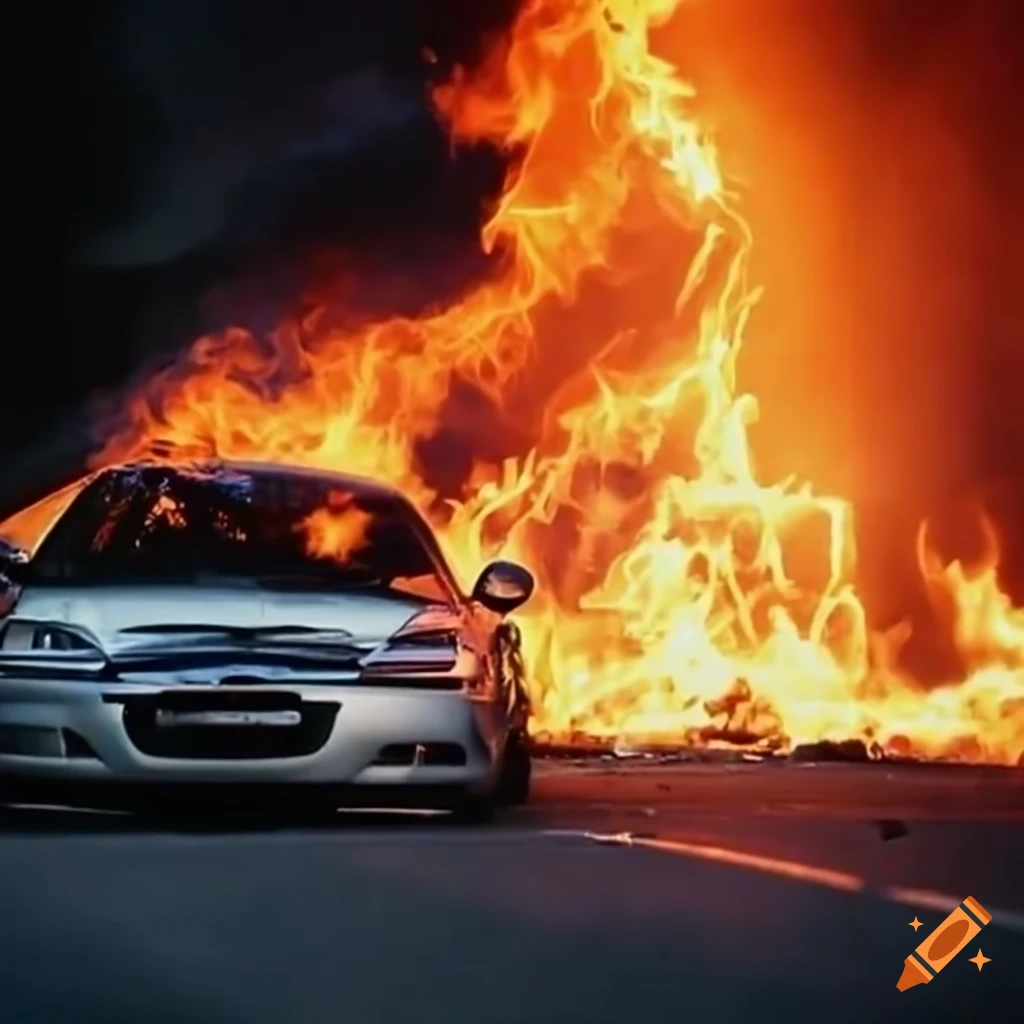 car on fire