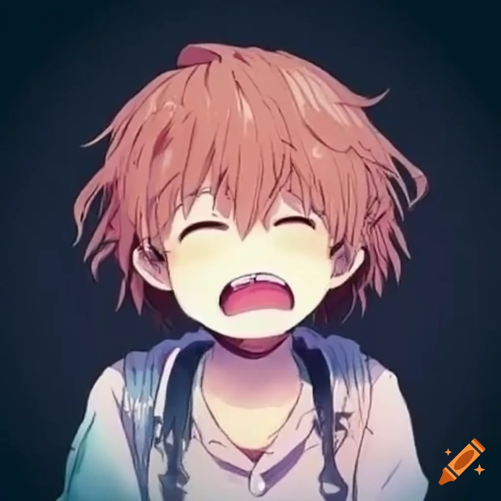 anime-girl-with-short-orange-hair-in-a-sky-blue-t-shirt-on-craiyon
