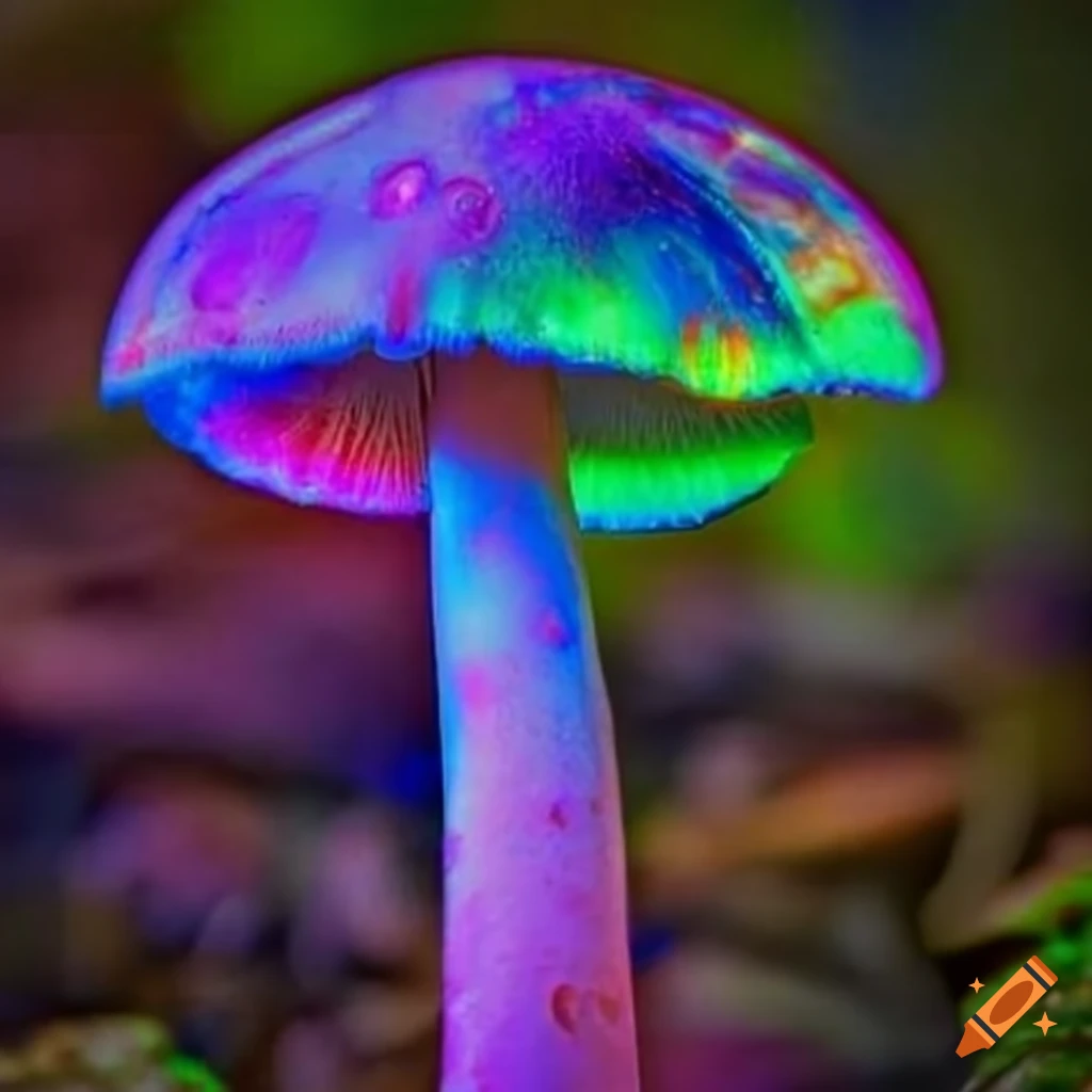 image of a mushroom with an aura